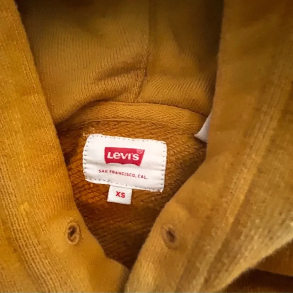 Levi's Men's Mustard Yellow Hoodie Sweater, XS